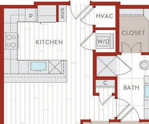 Aura Bluffview Apartments A4 Alt Floor Plan Aura Bluffview Apartments A4 Alt Floor Plan